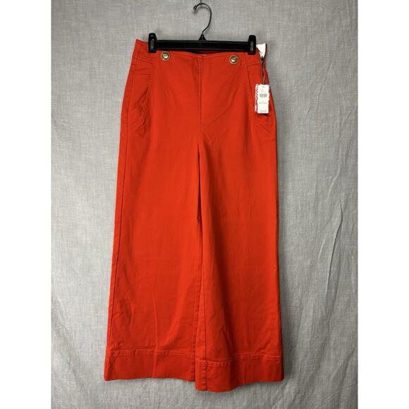 New Maeve by Anthropologie The Red/rouge Wide Leg Pants size 6 Tall